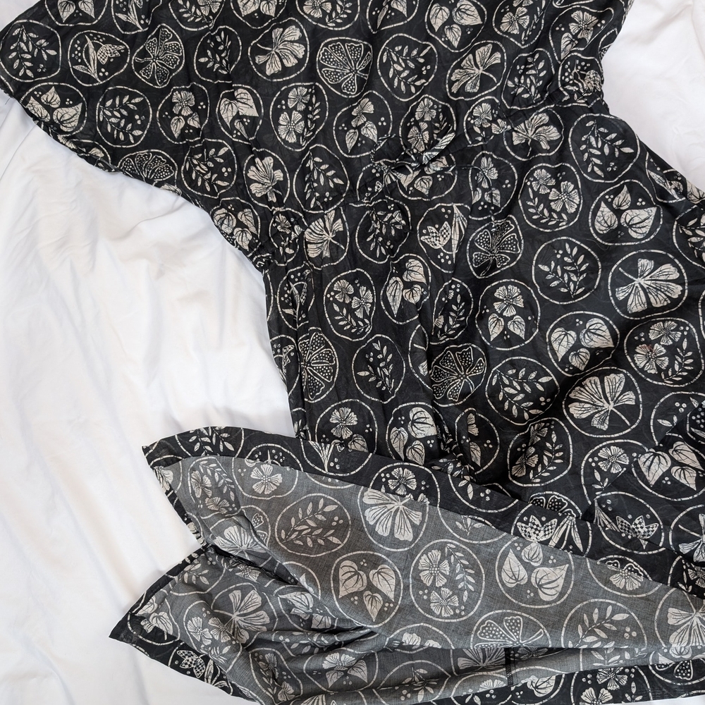 Gudrun Sjoden Black Floral Circle Print Dress